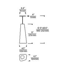 Load image into Gallery viewer, Rhonan Low Voltage Pendant Light - line drawing.
