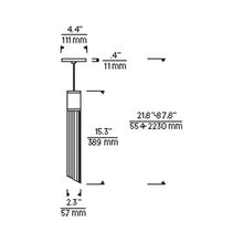 Load image into Gallery viewer, Tibor LED Low Voltage Pendant Light - line drawing.
