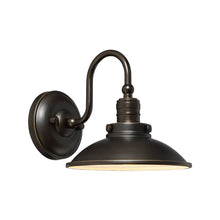 Load image into Gallery viewer, Baytree Lane Outdoor LED Wall Light in Oil Rubbed Bronze/Gold Highlights (8.5-Inch).
