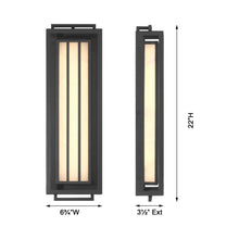 Load image into Gallery viewer, Eastly Outdoor LED Wall Light - line drawing.
