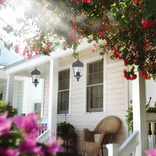 Load image into Gallery viewer, Harrison Outdoor Pendant Light in Outside Area.
