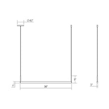 Load image into Gallery viewer, Thin-Line™ LED Pendant Light - line drawing.
