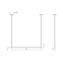 Load image into Gallery viewer, Thin-Line™ LED Pendant Light - line drawing.
