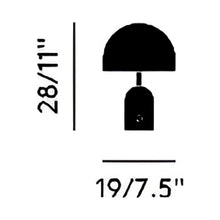 Load image into Gallery viewer, Bell LED Portable Table Lamp - line drawing.

