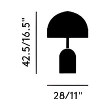 Load image into Gallery viewer, Bell LED Table Lamp - line drawing.
