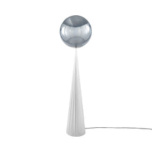 Load image into Gallery viewer, Globe Fat LED Floor Lamp in Silver/Silver.

