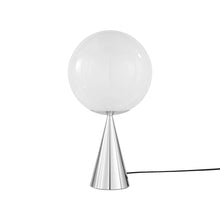 Load image into Gallery viewer, Globe Fat LED Table Lamp in Opal/Silver.
