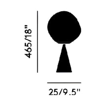 Load image into Gallery viewer, Globe Fat LED Table Lamp - line drawing.
