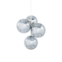 Load image into Gallery viewer, Globe LED Mini Chandelier in Silver.
