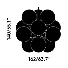 Load image into Gallery viewer, Melt Burst LED Chandelier - line drawing.

