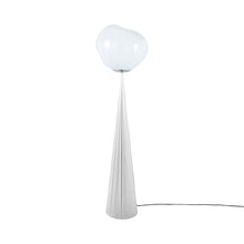 Load image into Gallery viewer, Melt Cone Fat LED Floor Lamp in Opal/Silver.
