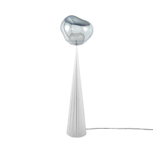 Load image into Gallery viewer, Melt Cone Fat LED Floor Lamp in Silver/Silver.
