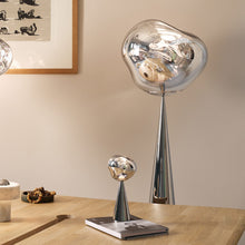 Load image into Gallery viewer, Melt Cone Fat LED Floor Lamp in living room.
