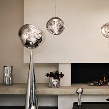 Load image into Gallery viewer, Melt Cone Fat LED Floor Lamp in living room.
