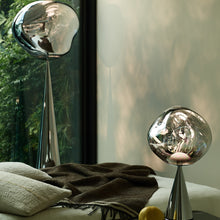 Load image into Gallery viewer, Melt Cone Fat LED Floor Lamp in living room.
