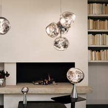 Load image into Gallery viewer, Melt Cone Fat LED Table Lamp in living room.
