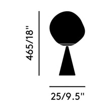 Load image into Gallery viewer, Melt Cone Fat LED Table Lamp - line drawing.
