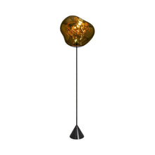 Load image into Gallery viewer, Melt Cone Slim LED Floor Lamp in Gold.
