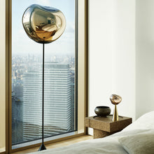 Load image into Gallery viewer, Melt Cone Slim LED Floor Lamp in living room.
