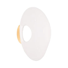 Load image into Gallery viewer, Melt LED Ceiling / Wall Light in Opal/Gold (Large).
