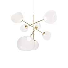 Load image into Gallery viewer, Melt LED Chandelier in Opal/Gold (Large).
