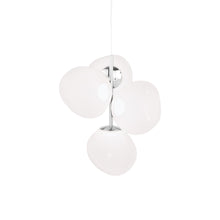 Load image into Gallery viewer, Melt LED Mini Chandelier in Opal/Silver.
