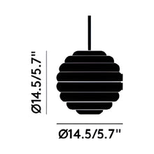 Load image into Gallery viewer, Press Sphere LED Mini Pendant Light - line drawing.
