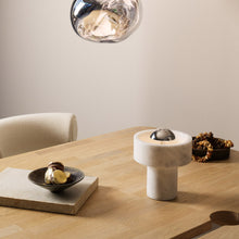 Load image into Gallery viewer, Stone LED Portable Table Lamp in living room.
