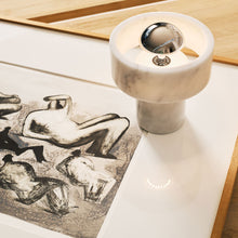 Load image into Gallery viewer, Stone LED Portable Table Lamp in living room.
