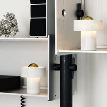 Load image into Gallery viewer, Stone LED Portable Table Lamp in living room.
