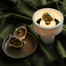Load image into Gallery viewer, Stone LED Portable Table Lamp in Detail.
