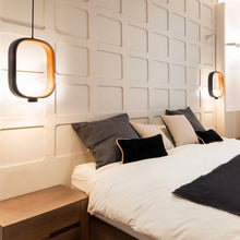 Load image into Gallery viewer, Filipa LED Pendant Light in bedroom.
