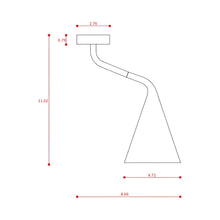 Load image into Gallery viewer, Gordon Recessed Flush Mount Ceiling Light - line drawing.
