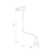 Load image into Gallery viewer, Gordon Telescopic Flush Mount Ceiling Light - line drawing.
