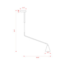 Load image into Gallery viewer, Gordon Telescopic Flush Mount Ceiling Light - line drawing.
