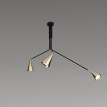 Load image into Gallery viewer, Gordon Telescopic Multi Light Flush Mount Ceiling Light in Detail.
