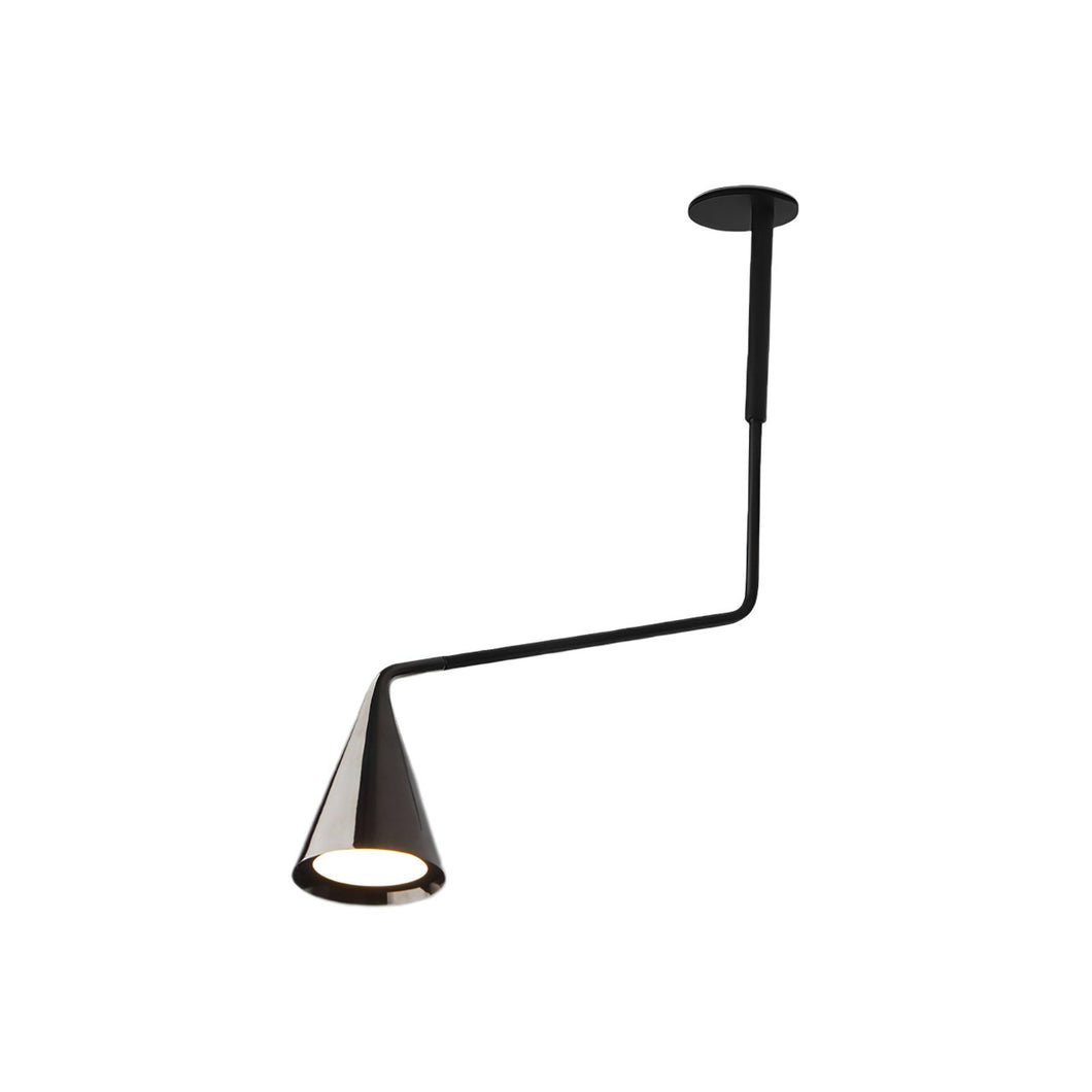 Gordon Telescopic Recessed Flush Mount Ceiling Light in Black Chrome (15.75-Inch).