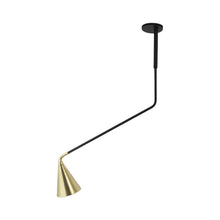 Load image into Gallery viewer, Gordon Telescopic Recessed Flush Mount Ceiling Light in Brushed Brass (23.62-Inch).
