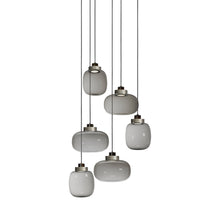 Load image into Gallery viewer, Legier LED Chandelier in Light Grey/Smoked Glass (6-Light).
