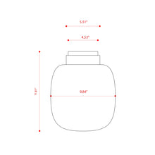 Load image into Gallery viewer, Legier LED Flush Mount Ceiling Light - line drawing.

