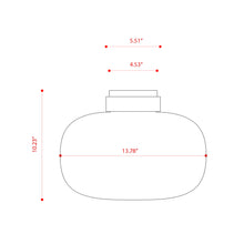 Load image into Gallery viewer, Legier LED Flush Mount Ceiling Light - line drawing.
