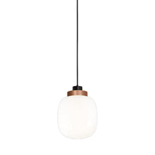 Load image into Gallery viewer, Legier LED Pendant Light in Copper/Opal White Glass (9.84-Inch).
