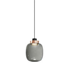 Load image into Gallery viewer, Legier LED Pendant Light in Copper/Smoked Glass (9.84-Inch).
