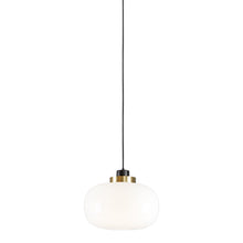 Load image into Gallery viewer, Legier LED Pendant Light in Brushed Brass/Opal White Glass (13.78-Inch)
