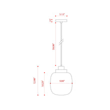 Load image into Gallery viewer, Legier LED Pendant Light - line drawing.

