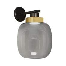 Load image into Gallery viewer, Legier LED Wall Light in Brushed Brass/Smoked Glass (9.84-Inch).
