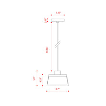 Load image into Gallery viewer, Lilly Pendant Light - line drawing.
