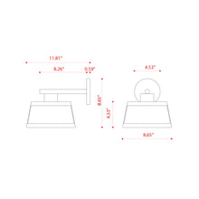 Load image into Gallery viewer, Lilly Wall Light - line drawing.
