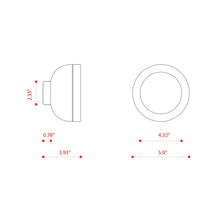 Load image into Gallery viewer, Molly LED Ceiling / Wall Light - line drawing.
