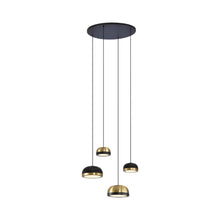 Load image into Gallery viewer, Molly LED Chandelier in Brushed Brass/Sand Black (4-Light)
